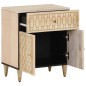 vidaXL Mesita de noche madera maciza de mango 50x33x60 cm vidaXL Mesita de noche madera maciza de mango 50x33x60 cm
