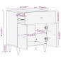 vidaXL Mesita de noche madera maciza de mango 50x33x60 cm vidaXL Mesita de noche madera maciza de mango 50x33x60 cm