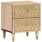 vidaXL Mesita de noche de madera maciza de mango 40x33x46 cm vidaXL Mesita de noche de madera maciza de mango 40x33x46 cm
