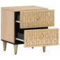 vidaXL Mesita de noche de madera maciza de mango 40x33x46 cm vidaXL Mesita de noche de madera maciza de mango 40x33x46 cm