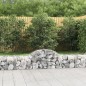 vidaXL Cestas de gaviones 7 uds forma de arco hierro 200x50x40/60 cm