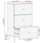 vidaXL Armario auxiliar madera maciza de mango 40x33x75 cm