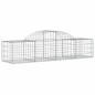 vidaXL Cestas de gaviones 7 uds forma de arco hierro 200x50x40/60 cm