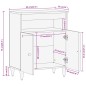 vidaXL Armario auxiliar madera maciza de mango 60x33x75 cm vidaXL Armario auxiliar madera maciza de mango 60x33x75 cm
