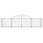 vidaXL Cestas de gaviones 7 uds forma de arco hierro 200x50x40/60 cm
