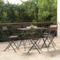 vidaXL Sillas cafetería plegables 6 uds acero y ratán sintético marrón vidaXL Sillas cafetería plegables 6 uds acero y ratán sintético marrón