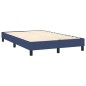 vidaXL Cama box spring con colchón y luces LED tela azul 120x190 cm vidaXL Cama box spring con colchón y luces LED tela azul 120x190 cm