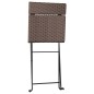 vidaXL Sillas cafetería plegables 6 uds acero y ratán sintético marrón vidaXL Sillas cafetería plegables 6 uds acero y ratán sintético marrón
