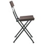 vidaXL Sillas cafetería plegables 6 uds acero y ratán sintético marrón vidaXL Sillas cafetería plegables 6 uds acero y ratán sintético marrón