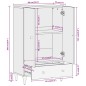 vidaXL Aparador alto madera maciza de mango 60x33x100 cm vidaXL Aparador alto madera maciza de mango 60x33x100 cm