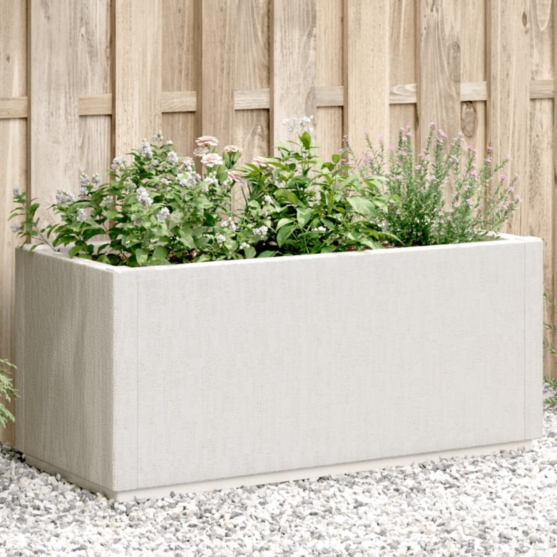vidaXL Jardinera PP blanco 80x36x35 cm vidaXL Jardinera PP blanco 80x36x35 cm