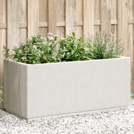 vidaXL Jardinera PP blanco 80x36x35 cm