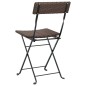 vidaXL Sillas cafetería plegables 6 uds acero y ratán sintético marrón vidaXL Sillas cafetería plegables 6 uds acero y ratán sintético marrón