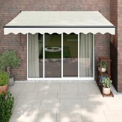 vidaXL Toldo retráctil automático color crema 3,5x2,5 m