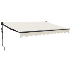 vidaXL Toldo retráctil automático color crema 3,5x2,5 m