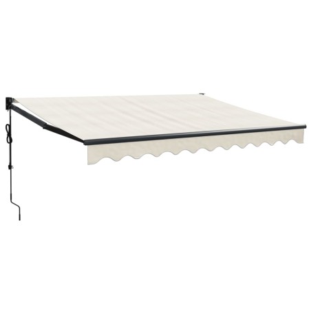 vidaXL Toldo retráctil automático color crema 3,5x2,5 m