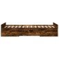 vidaXL Cama con cajones madera de ingeniería roble ahumado 75x190 cm vidaXL Cama con cajones madera de ingeniería roble ahumado 75x190 cm