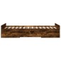 vidaXL Cama con cajones madera de ingeniería roble ahumado 90x200 cm vidaXL Cama con cajones madera de ingeniería roble ahumado 90x200 cm