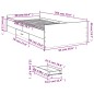 vidaXL Cama con cajones madera de ingeniería roble ahumado 90x200 cm vidaXL Cama con cajones madera de ingeniería roble ahumado 90x200 cm