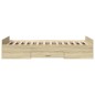 vidaXL Cama con cajones madera ingeniería roble Sonoma 75x190 cm vidaXL Cama con cajones madera ingeniería roble Sonoma 75x190 cm