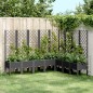 vidaXL Jardinera con enrejado PP negro 200x160x142 cm vidaXL Jardinera con enrejado PP negro 200x160x142 cm