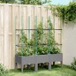 vidaXL Jardinera con enrejado PP gris claro 120x40x142,5 cm vidaXL Jardinera con enrejado PP gris claro 120x40x142,5 cm