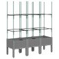 vidaXL Jardinera con enrejado PP gris claro 120x40x142,5 cm vidaXL Jardinera con enrejado PP gris claro 120x40x142,5 cm