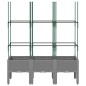 vidaXL Jardinera con enrejado PP gris claro 120x40x142,5 cm vidaXL Jardinera con enrejado PP gris claro 120x40x142,5 cm