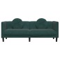 vidaXL Sofá con cojines 3 plazas terciopelo verde oscuro vidaXL Sofá con cojines 3 plazas terciopelo verde oscuro