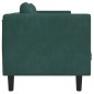 vidaXL Sofá con cojines 3 plazas terciopelo verde oscuro vidaXL Sofá con cojines 3 plazas terciopelo verde oscuro