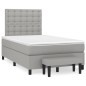 vidaXL Cama box spring con colchón tela gris claro 120x190 cm vidaXL Cama box spring con colchón tela gris claro 120x190 cm
