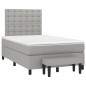 vidaXL Cama box spring con colchón tela gris claro 120x190 cm vidaXL Cama box spring con colchón tela gris claro 120x190 cm