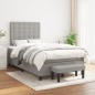 vidaXL Cama box spring con colchón tela gris claro 120x190 cm vidaXL Cama box spring con colchón tela gris claro 120x190 cm