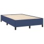 vidaXL Cama box spring con colchón y luces LED tela azul 120x190 cm vidaXL Cama box spring con colchón y luces LED tela azul 120x190 cm