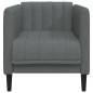 vidaXL Sillón de tela gris oscuro
