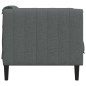 vidaXL Sillón de tela gris oscuro