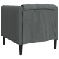 vidaXL Sillón de tela gris oscuro