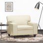 vidaXL Sillón cuero sintético crema 60 cm vidaXL Sillón cuero sintético crema 60 cm