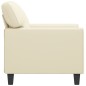 vidaXL Sillón cuero sintético crema 60 cm vidaXL Sillón cuero sintético crema 60 cm