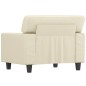 vidaXL Sillón cuero sintético crema 60 cm vidaXL Sillón cuero sintético crema 60 cm