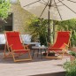 vidaXL Sillas de playa plegables 2 unidades tela rojo vidaXL Sillas de playa plegables 2 unidades tela rojo