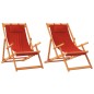 vidaXL Sillas de playa plegables 2 unidades tela rojo vidaXL Sillas de playa plegables 2 unidades tela rojo