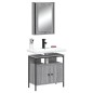vidaXL Set de muebles de baño 2 pzas madera contrachapada gris sonoma vidaXL Set de muebles de baño 2 pzas madera contrachapada gris sonoma