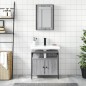 vidaXL Set de muebles de baño 2 pzas madera contrachapada gris sonoma vidaXL Set de muebles de baño 2 pzas madera contrachapada gris sonoma