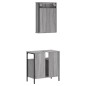 vidaXL Set de muebles de baño 2 pzas madera contrachapada gris sonoma vidaXL Set de muebles de baño 2 pzas madera contrachapada gris sonoma