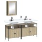 vidaXL Set de muebles de baño 3 pzas madera contrachapada roble Sonoma vidaXL Set de muebles de baño 3 pzas madera contrachapada roble Sonoma