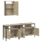 vidaXL Set de muebles de baño 3 pzas madera contrachapada roble Sonoma vidaXL Set de muebles de baño 3 pzas madera contrachapada roble Sonoma