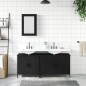 vidaXL Juego de muebles de baño 3 pzas madera contrachapada negro vidaXL Juego de muebles de baño 3 pzas madera contrachapada negro