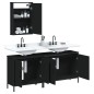 vidaXL Juego de muebles de baño 3 pzas madera contrachapada negro vidaXL Juego de muebles de baño 3 pzas madera contrachapada negro
