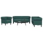 vidaXL Juego de sofás 3 piezas tela verde oscuro vidaXL Juego de sofás 3 piezas tela verde oscuro